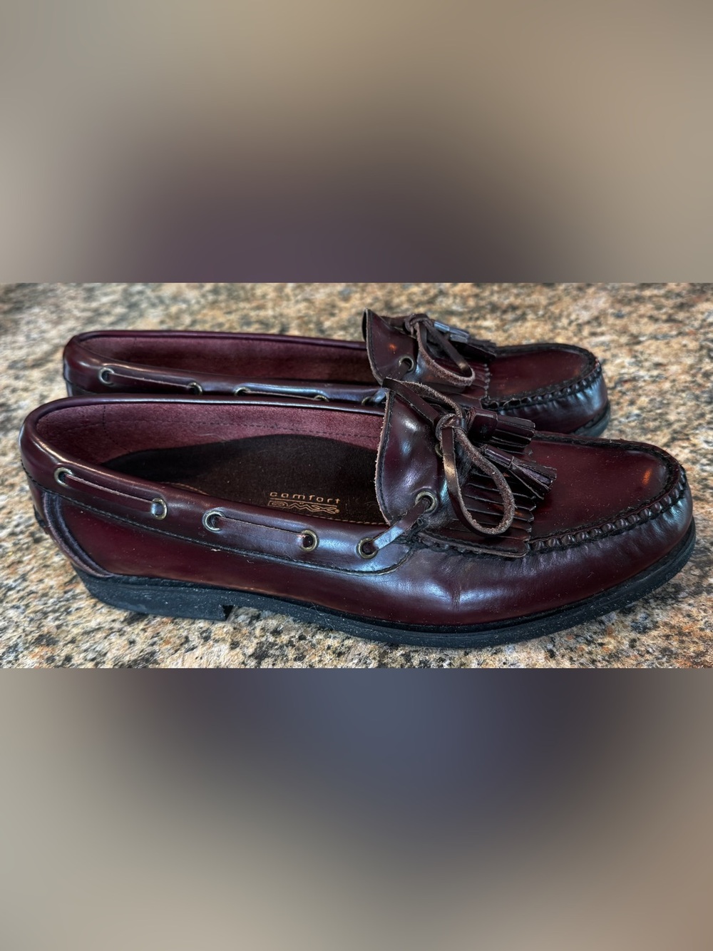 Rockport Men's Burgundy Leather Tassel Loafers Comfort DMX Dress Shoes 11 M